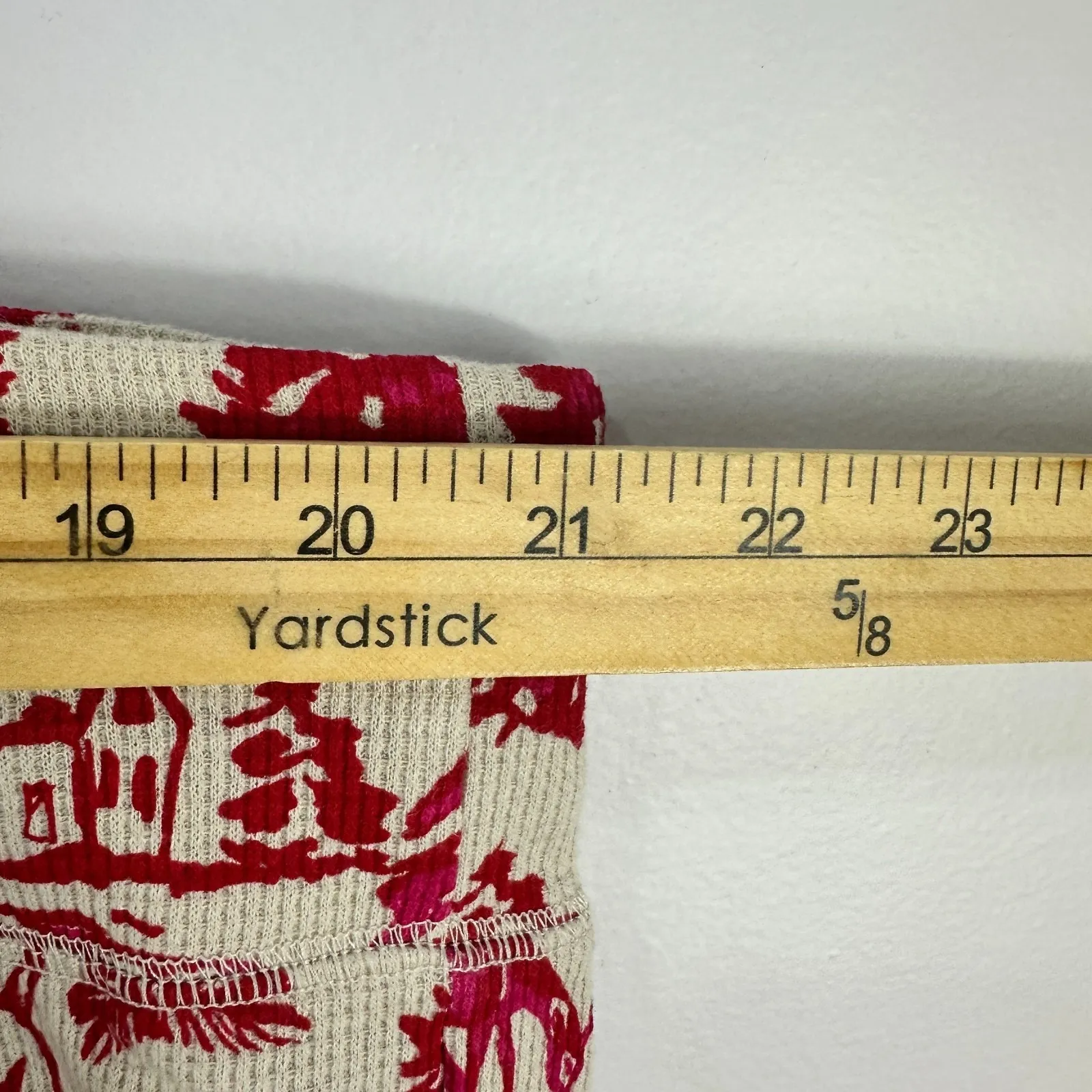 Sleep by Cacique 26 Red Cabin Reindeer Print Thermal Pajama Pants Cozy Holiday - Image 2