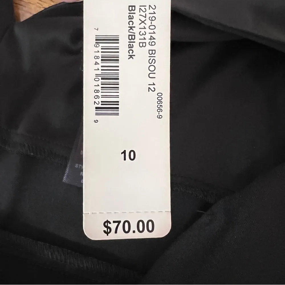 Bisou Bisou Black Satin Lace Black Cocktail Dress Michele Bohbot Sexy Sz 10 NEW - Image 9