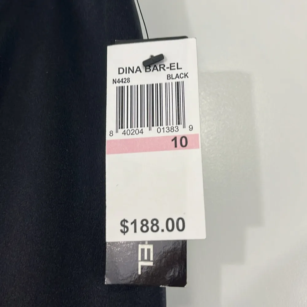 New Dina Bar-El Nordstrom Vintage 90s Size 10 Black Silk Pencil Skirt - Image 4