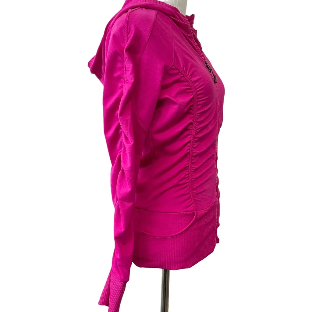 Athleta Neon Pink Circuit Rushed Full Zip Hoodie Jacket XS - Image 4