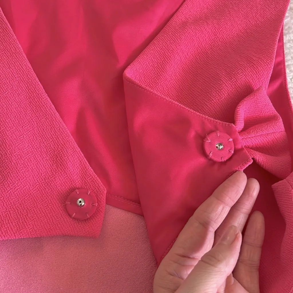 Rixo Michaela Pink Bow Back Mini Dress Cutout Party Cocktail Sz‎ 10 - Image 12