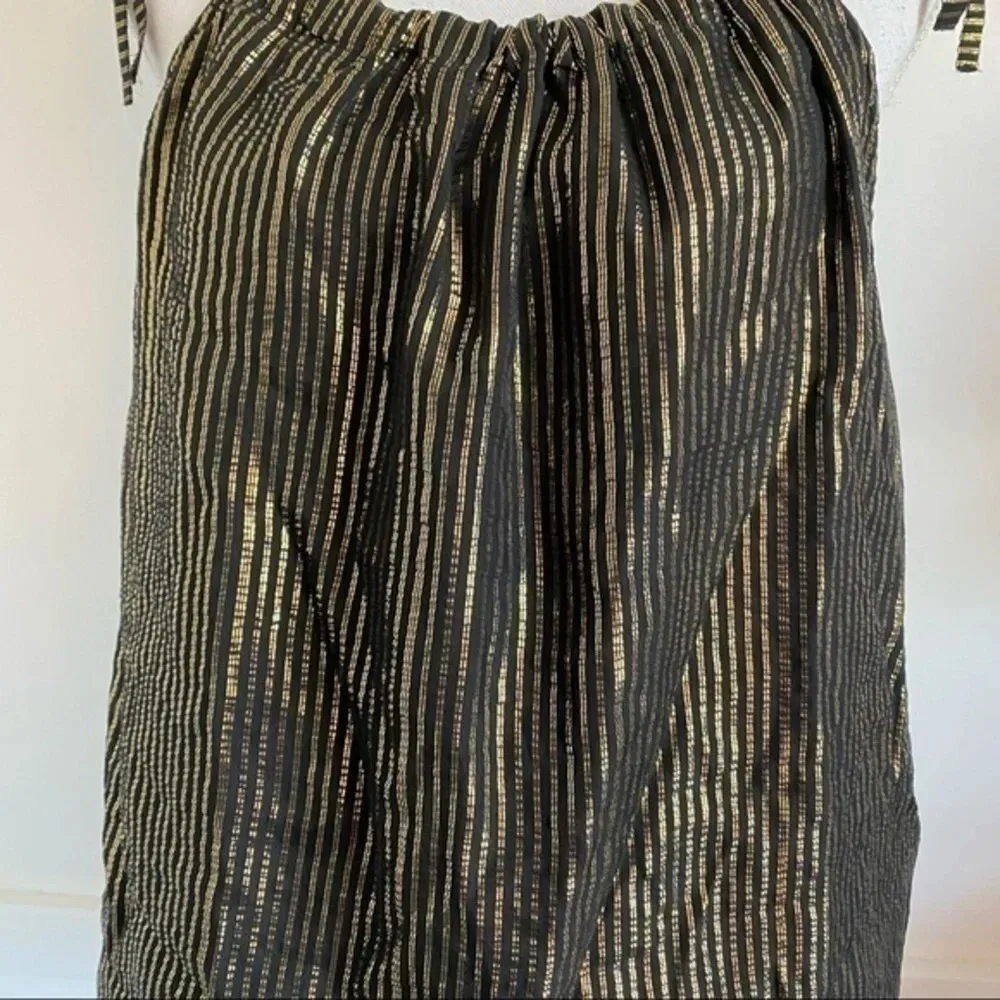 Madewell • Black Gold Metallic Striped Cami Top - Image 7
