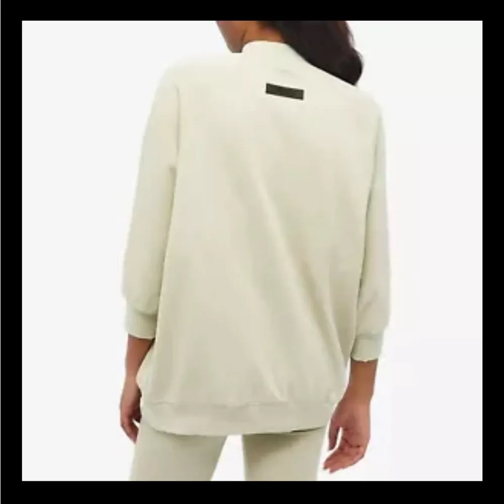 ** *ESSENTIALS* - 1977 MOCK NECK SWEATSHIRT Cotton - WHEAT - M - Image 2