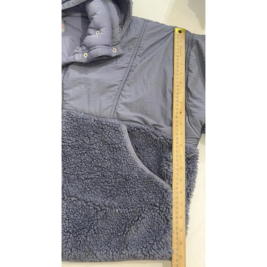 Free People Movement Purple Sherpa Hooded Adventure Awaits Fleece Jacket Large - Image 15