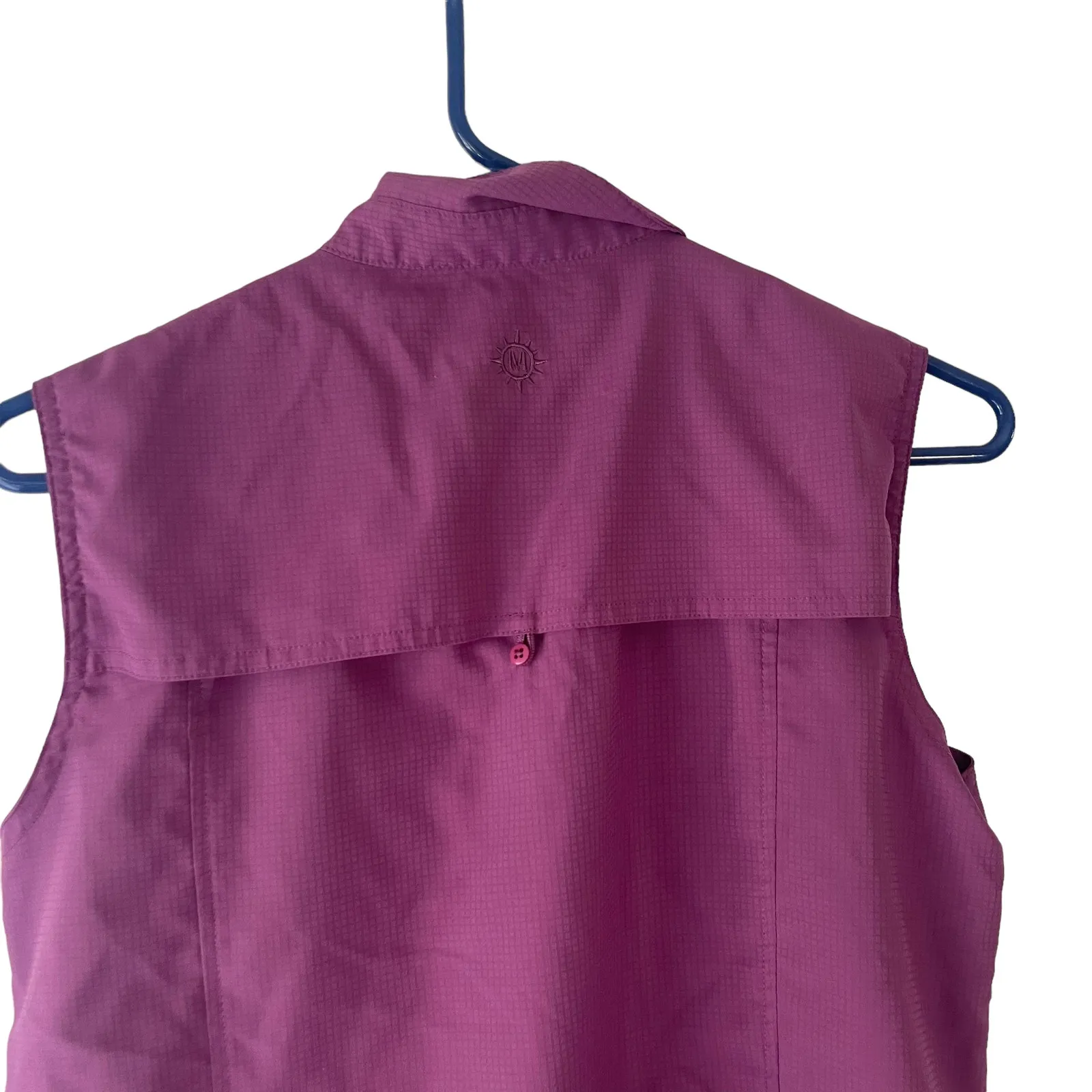 Magellan Women's Size Small Purple Sleeveless Outdoor Button Up Top - Image 5