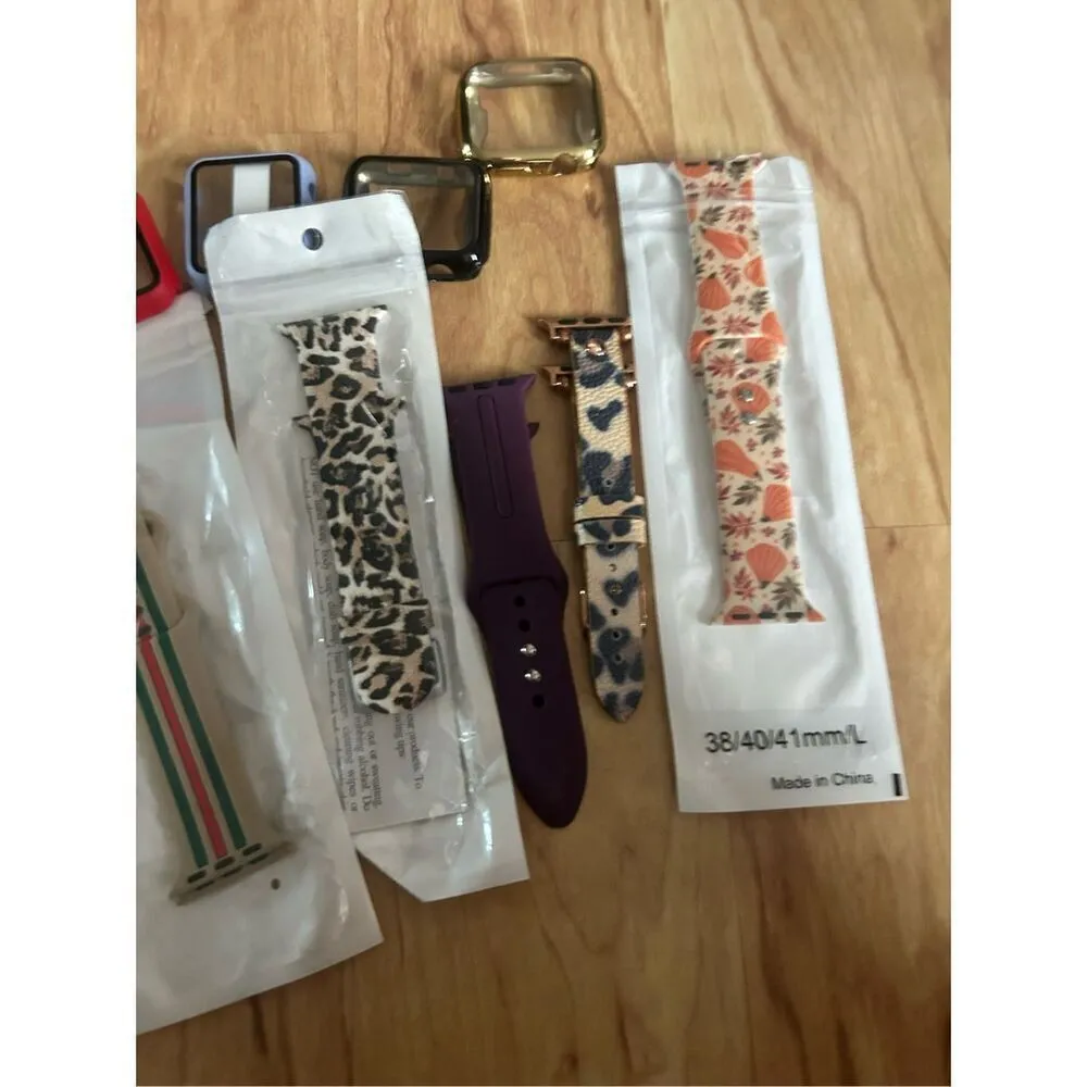 Apple Watch band 38 mm bundle bands different colors and designs. Gold - Image 2