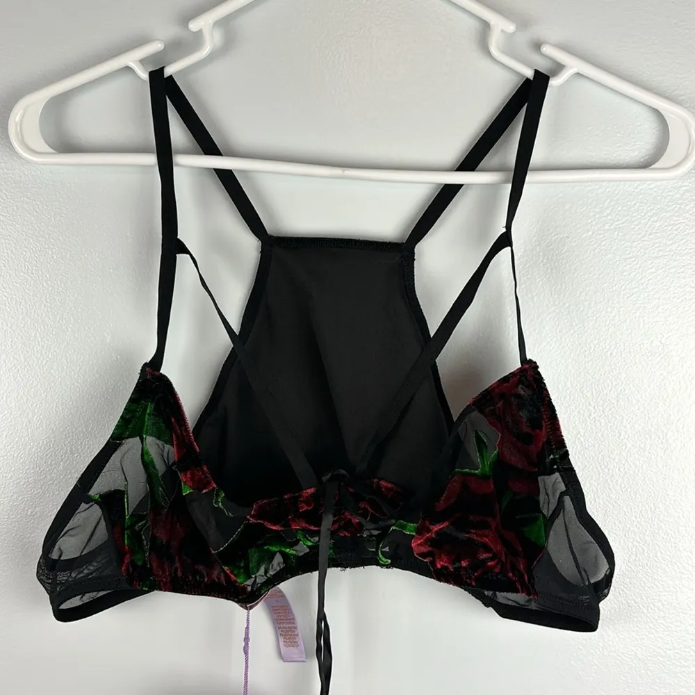 NWT Savage X Fenty Lingerie Open Bra Rose Velvet Lace Size 2X - Image 10