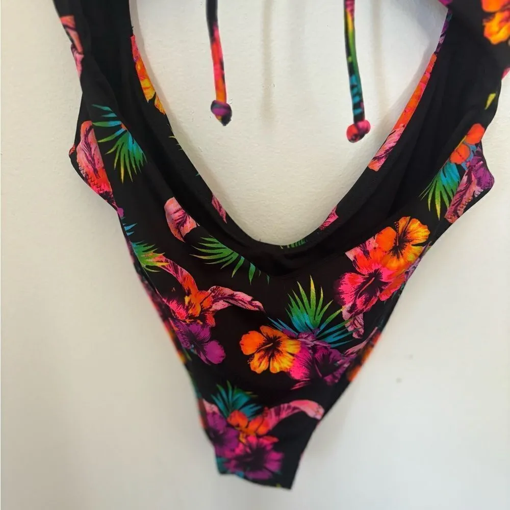 Victoria’s Secret PINK one piece cutout tropical print swimsuit size medium - Image 7
