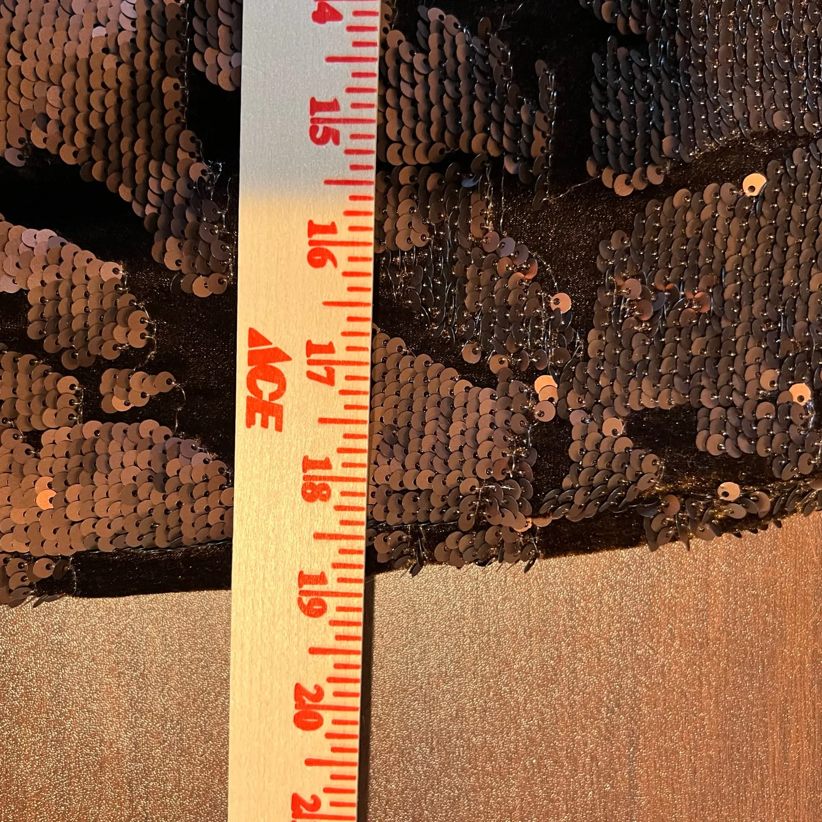 Blush Boutique Velvet Sequin  Strappy Sheath Cocktail Dress Brown Bronze Size L - Image 12