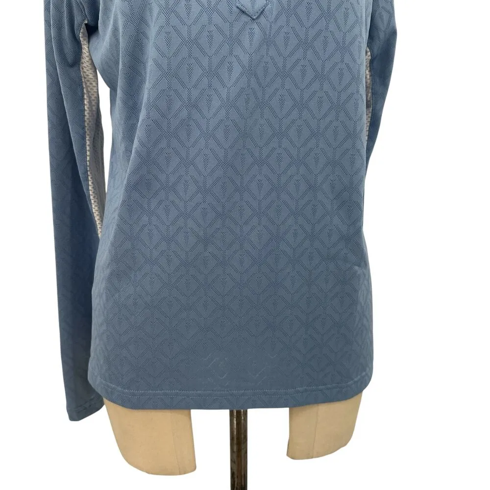 Kerrits Tailored Stretch Show‎ Shirt Blue Long Sleeve Pullover Size Large - Image 3