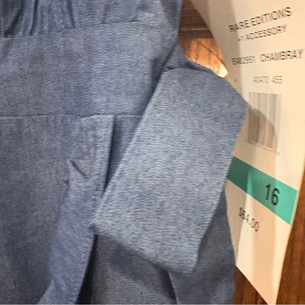 NWT Rare Editions Chambray Blue Ruffle Dress $64 kid sz 16 OR wmn size 0 - Image 7