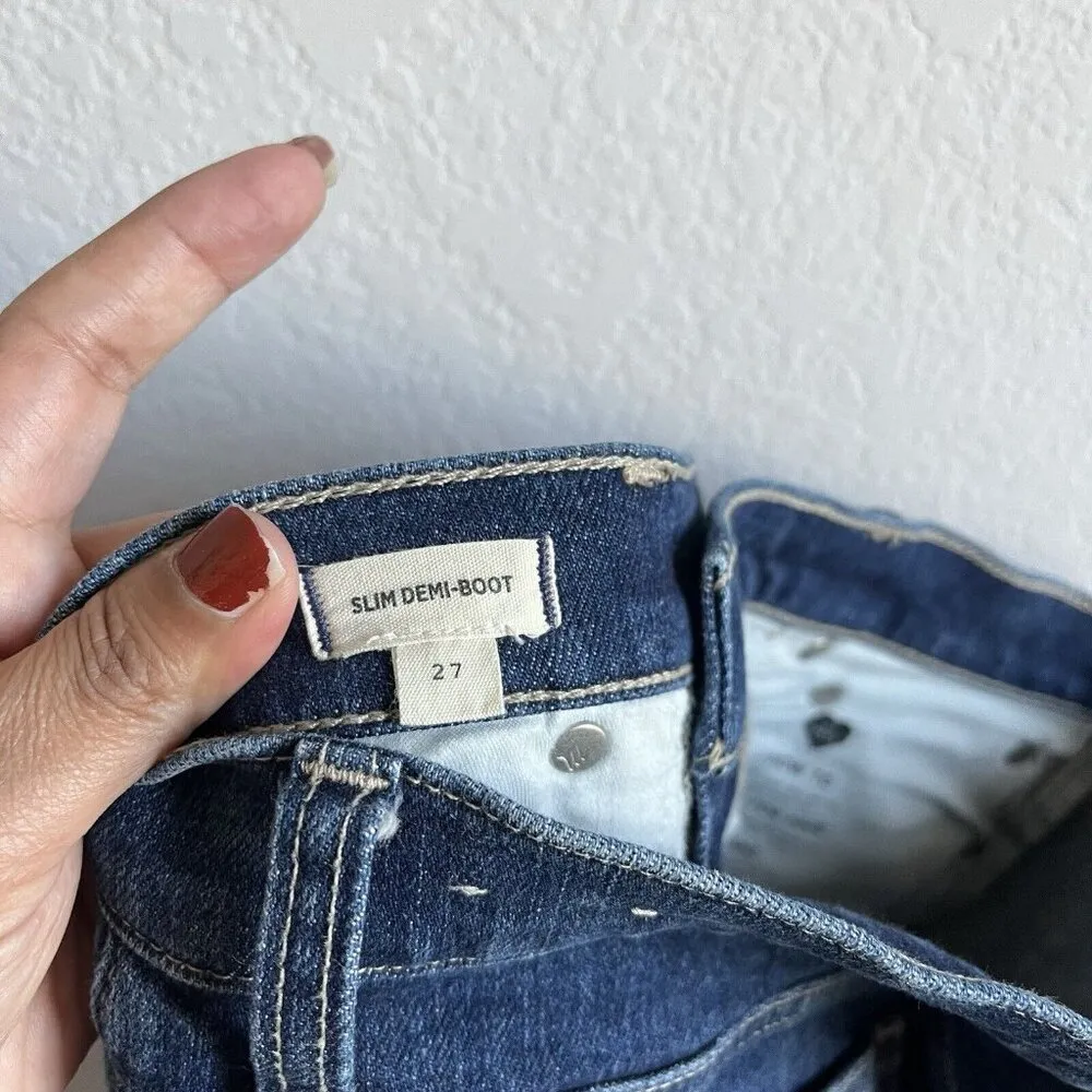 Madewell Slim Demi-Boot Jeans Women's Size 27 Medium Wash High-Rise Style #MB917 - Image 10