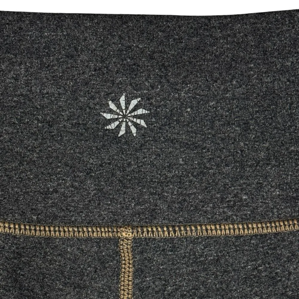 Athleta Small Pull-On Bootcut Yoga Pants Stretch Low-Rise Charcoal Heathered - Image 6