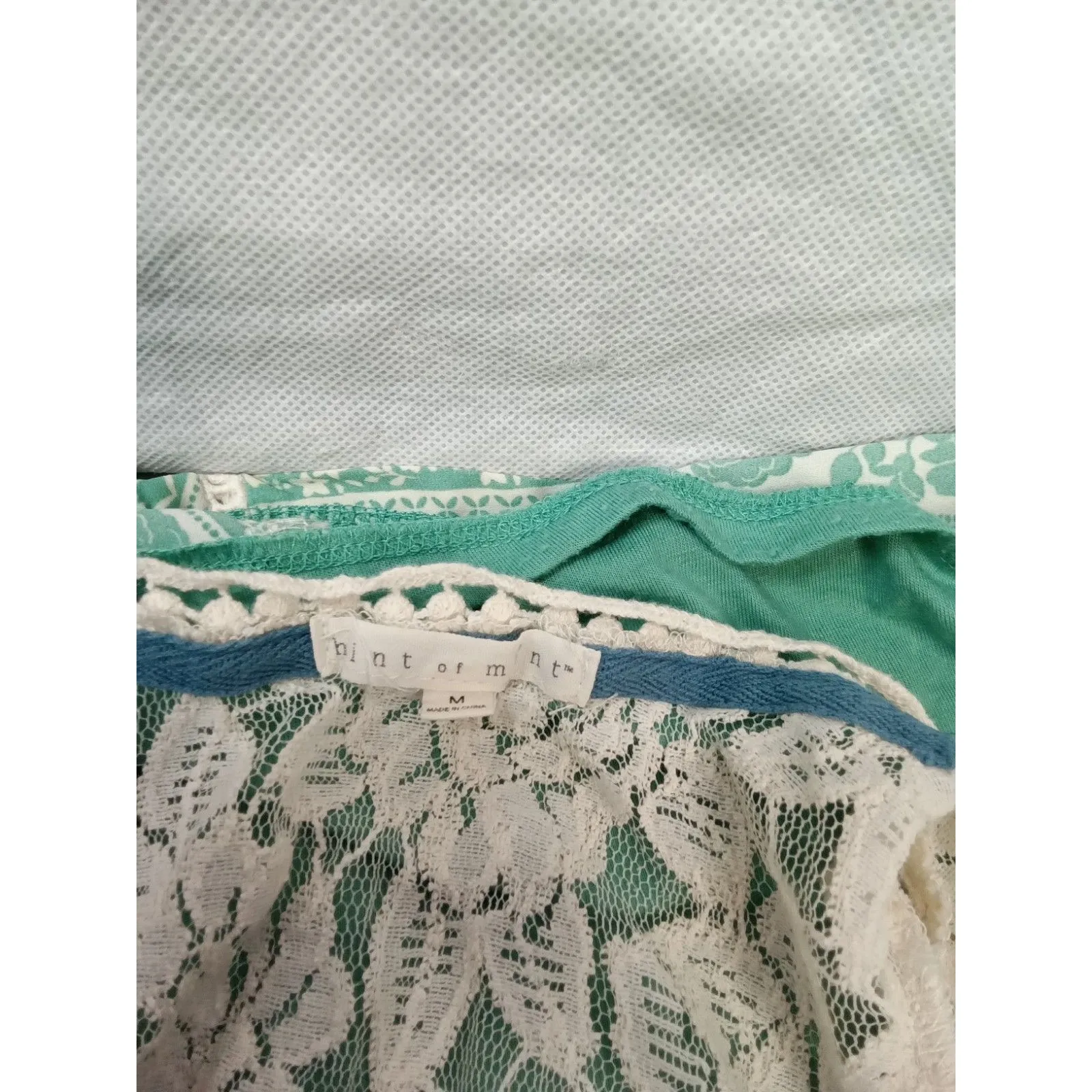 Hint Of Mint Women Medium Green‎ Floral Lace Floral Tank Top - Image 10