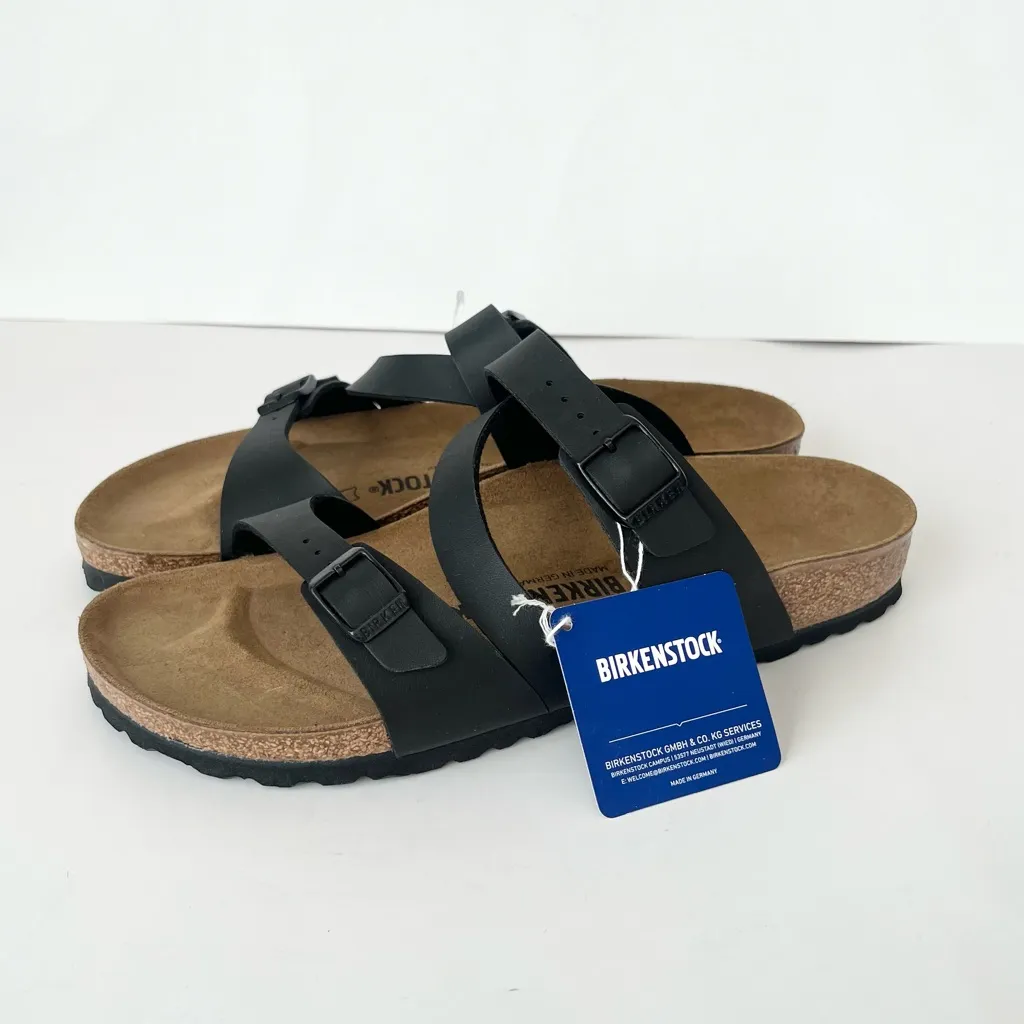 Birkenstock Salina black leather Sandals 11 NEW - Image 5