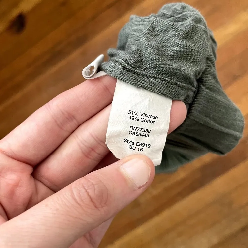 Madewell army green camo casual comfortable summer shorts elastic waist pockets - Image 4