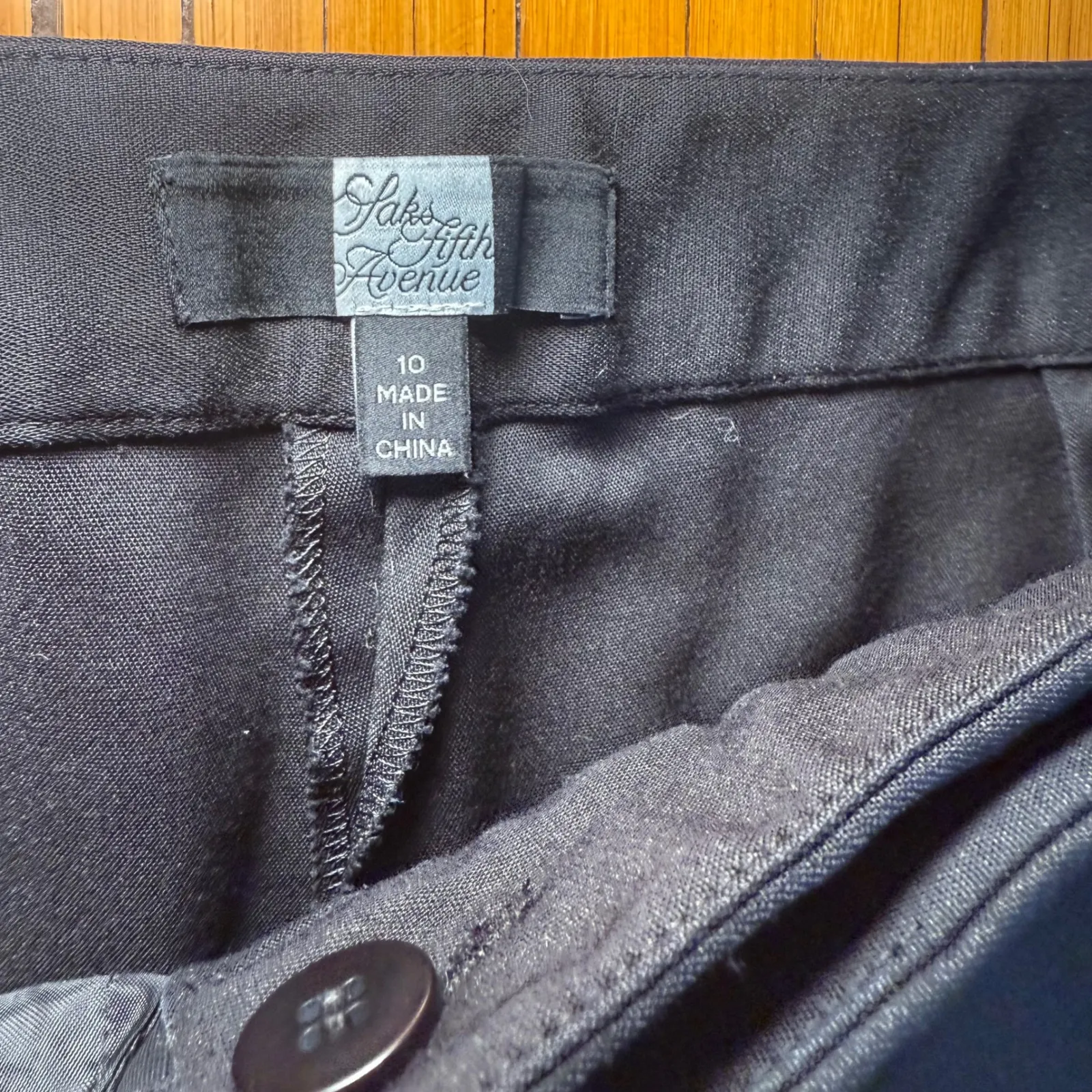 Saks Fifth Avenue Black Career Dress Pants Womens‎ Size 10 Office Trousers - Image 3