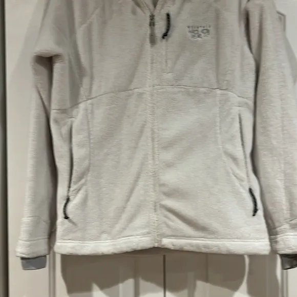 Mountain Hardwear Monkey Fleece Jacket  white size medium‎ hooded - Image 4