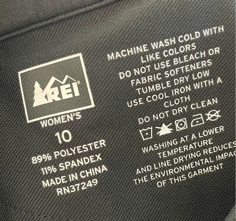 REI Black Windbreaker Pants Size 10 - Image 5