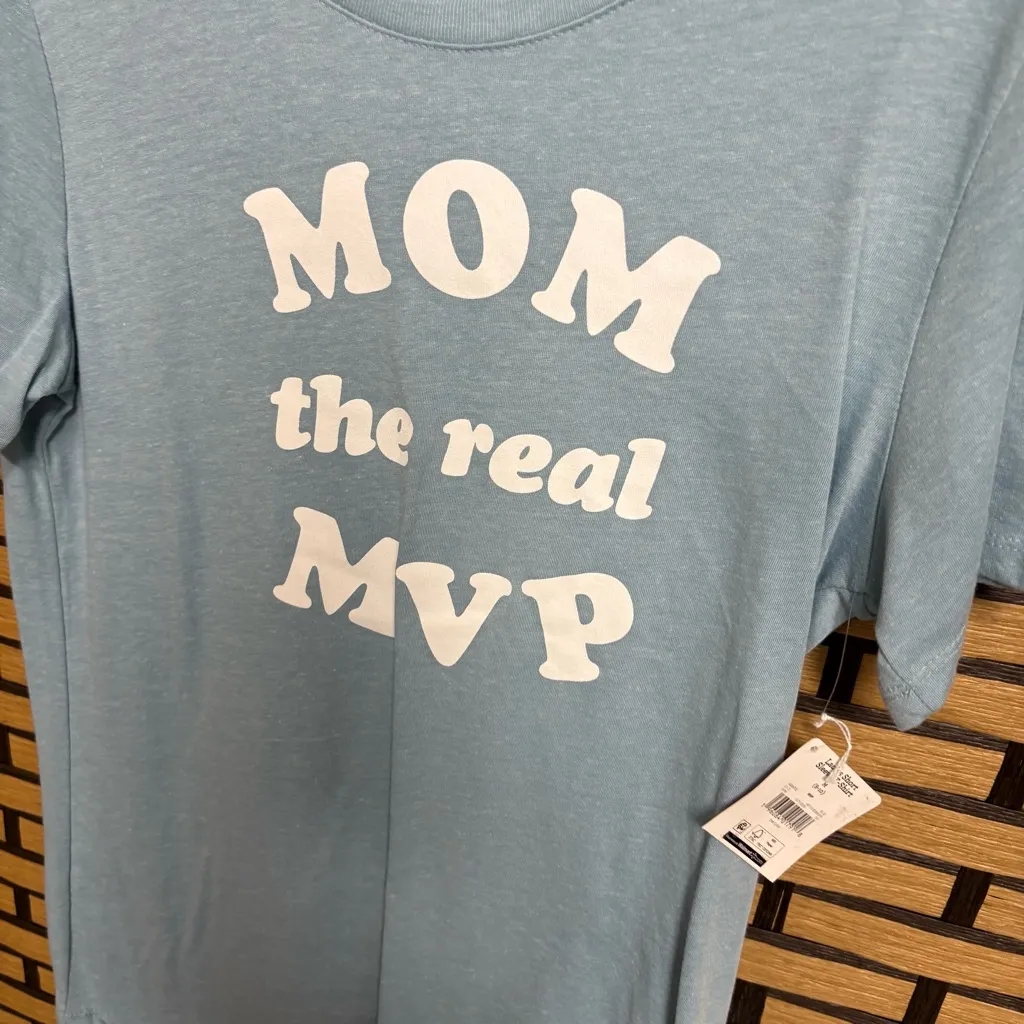 Mom The Real‎ MVP Blue Tee Size Medium - Image 3