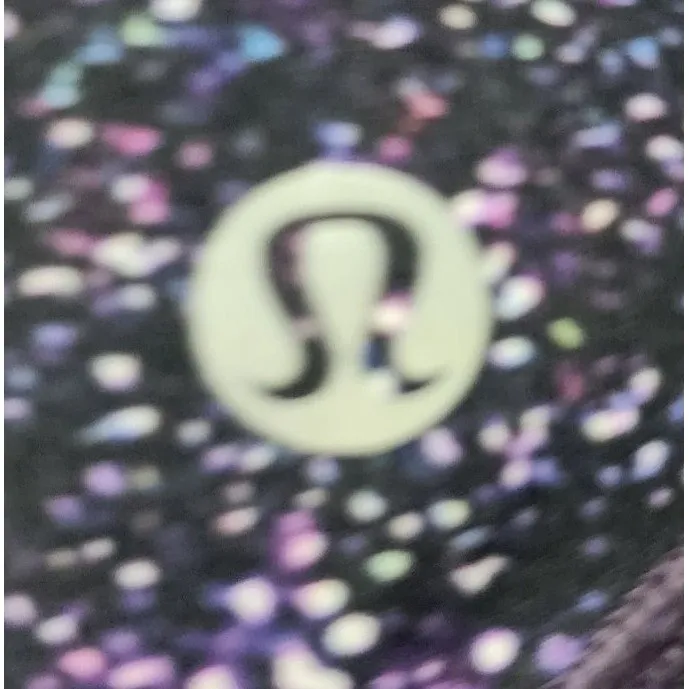 Lululemon Leggings Sparkle‎ Black Purple Mesh Athletic Pants Size 4 - Image 5