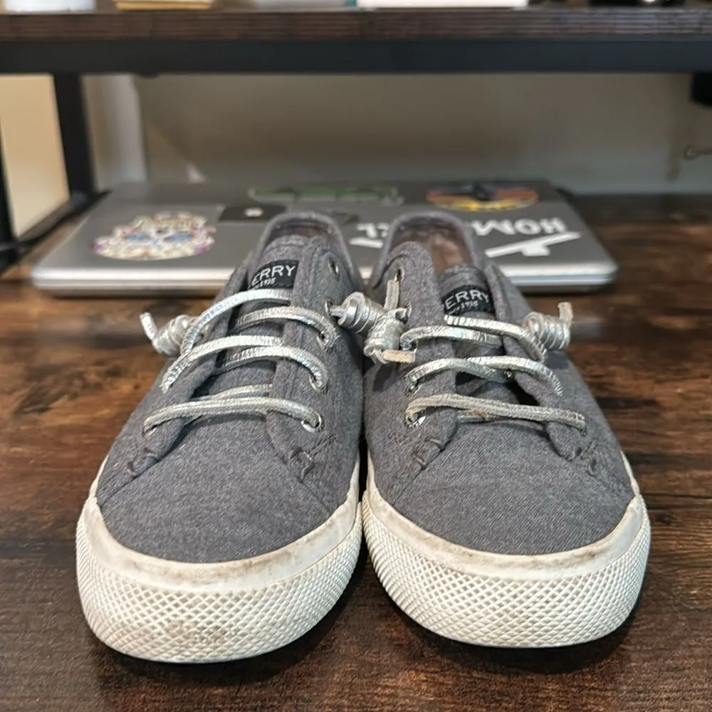 Sperry gray wool-feel dock shoes size 6 - Image 4