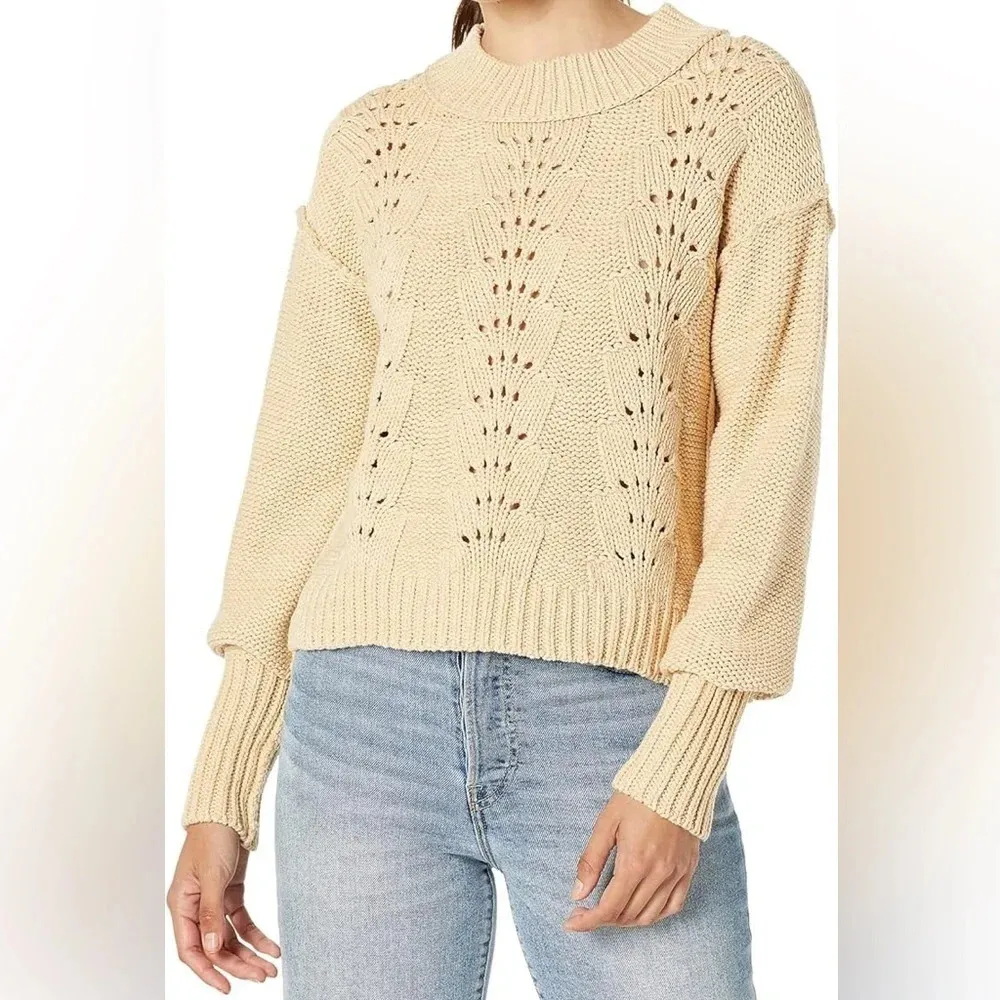 Free‎ People Bell Song Knit Sweater - Size S - Sandcastle - NWT - Image 14