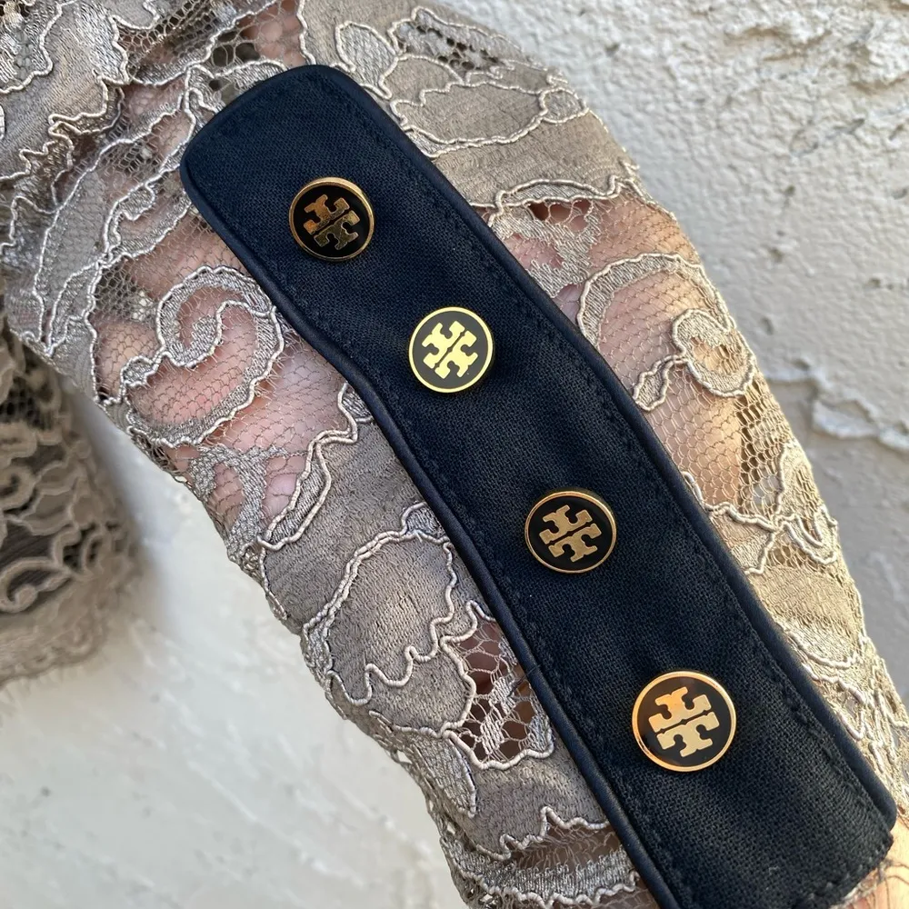 Tory Burch long sleeve Lace top size 6 - Image 4