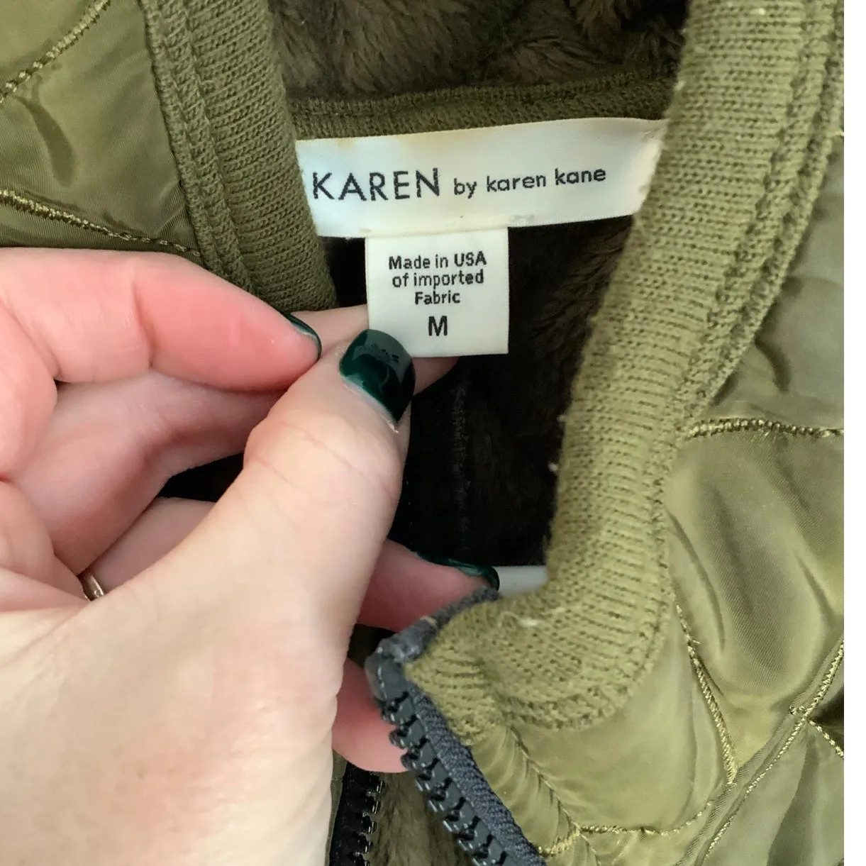 Karen by Karen Kane Quited vest size medium Green - Image 2