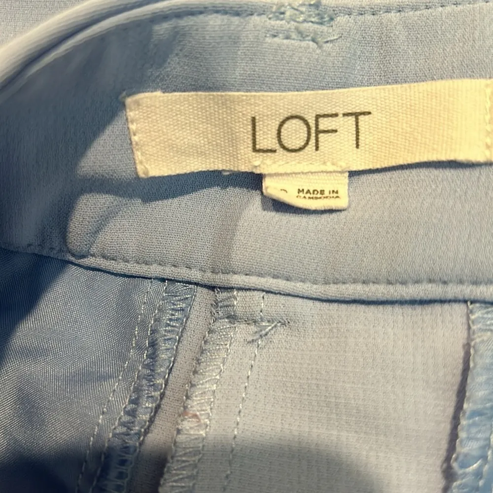 LOFT light blue high rise dress pants - Image 4