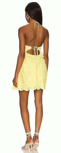 For love and lemons mini yellow dress small - Image 2