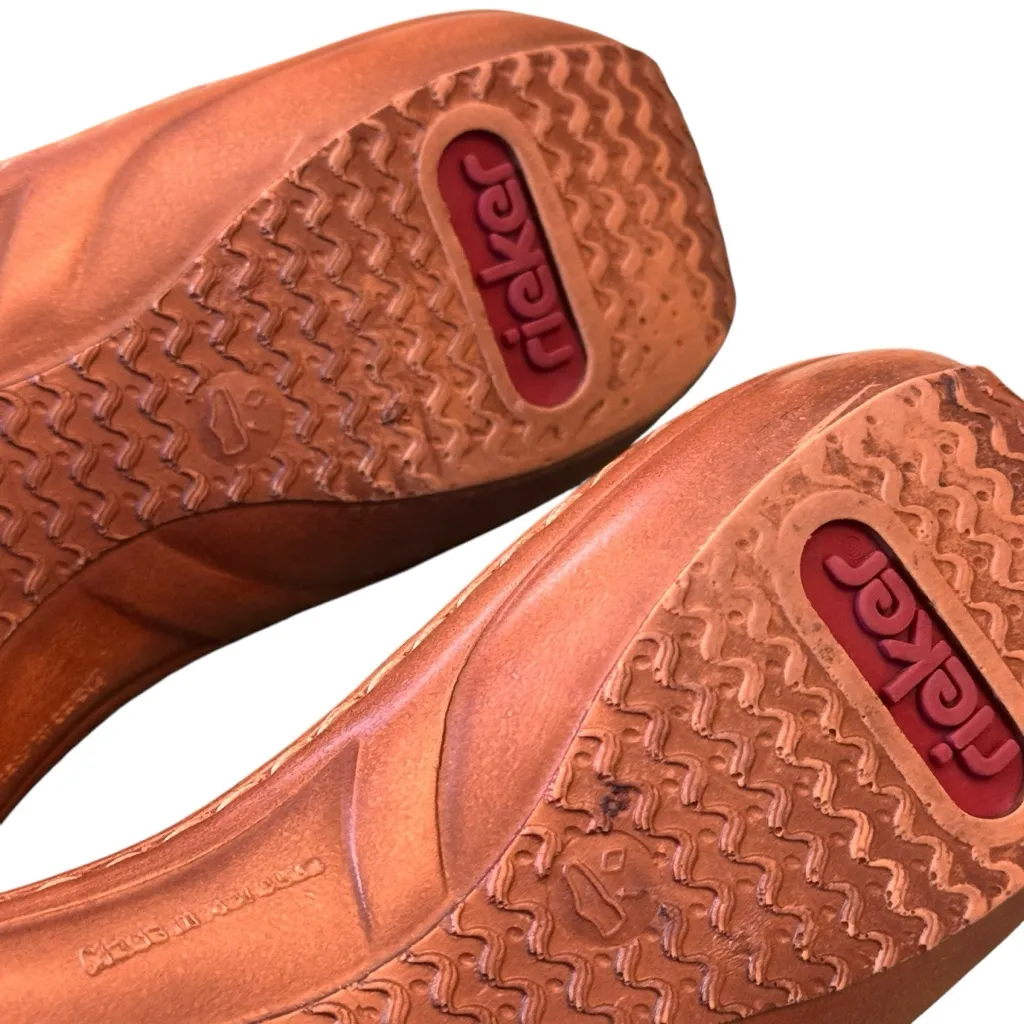 Rieker Black Leather Comfort Slide Sandals Orthotic Slip On EU 37 US 6.5 - Image 8