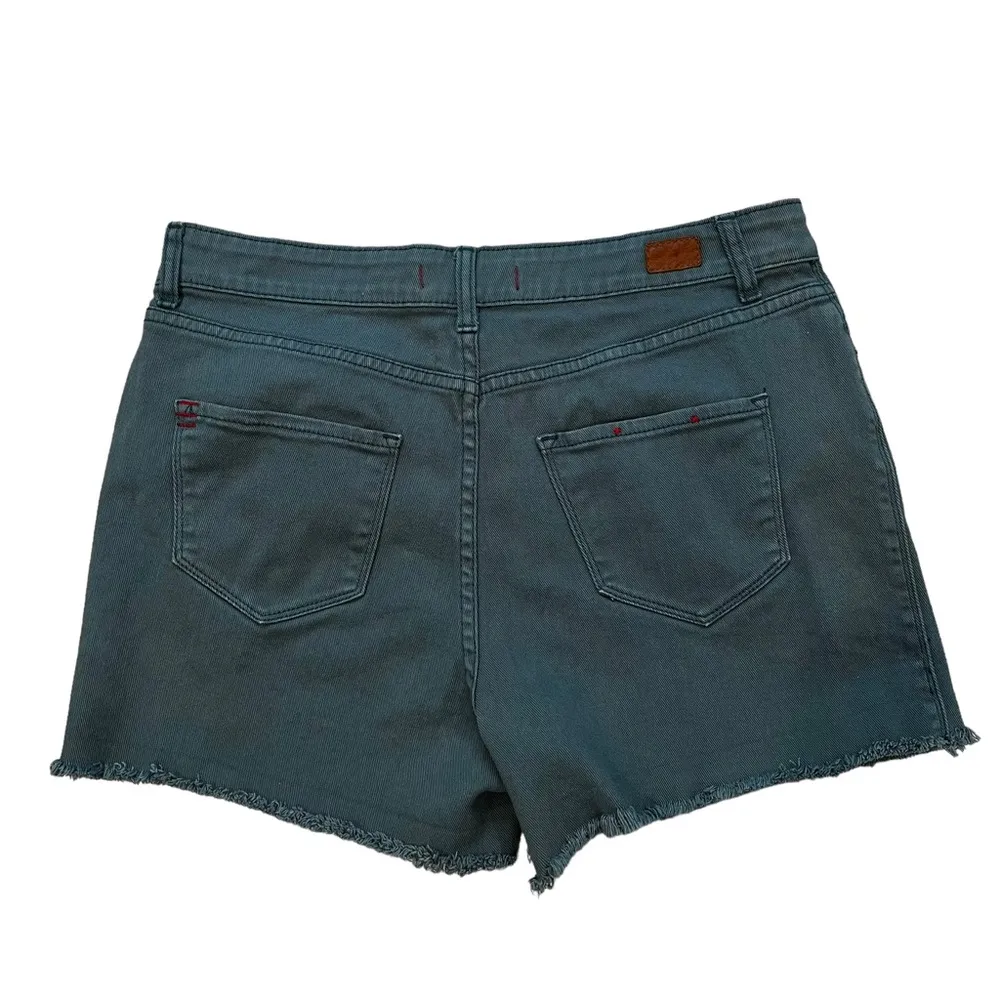 BDG Urban Outfitters High-Rise Teal Denim Shorts | Blue/Green | Size: 32 - Image 2