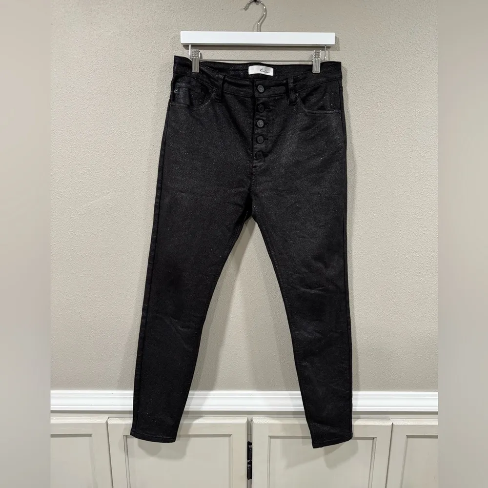 Kancan Black Button Fly Glitter Jeans - Image 6