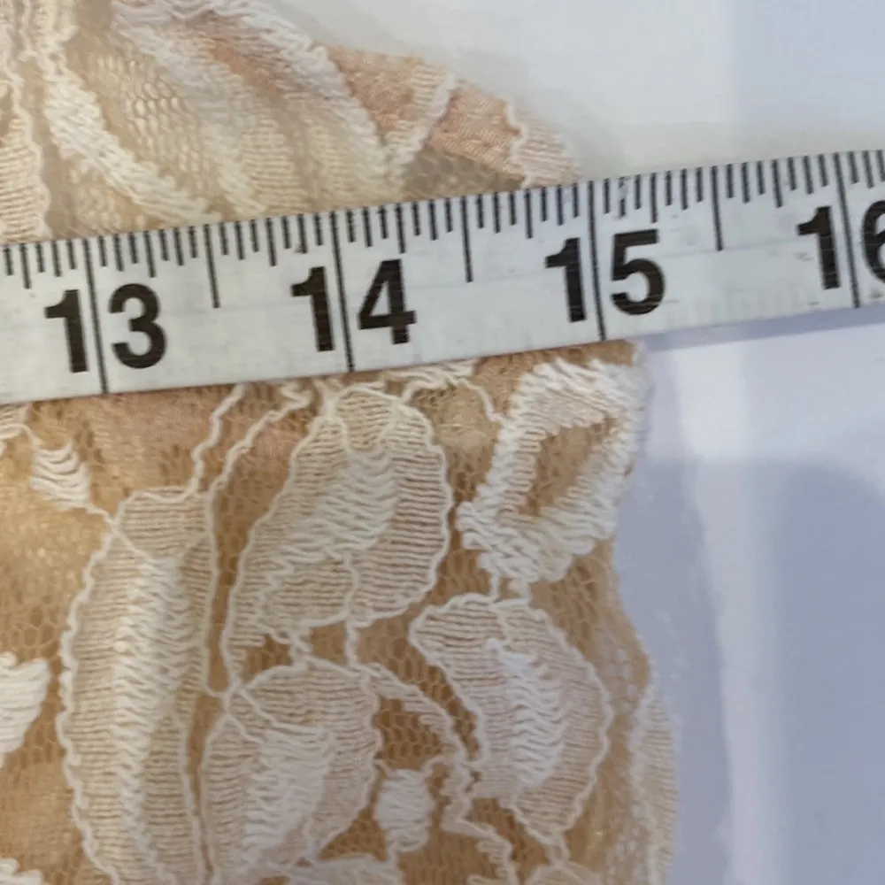 Free People Miles of Lace Fit & Flare Floral Sheer Dress Sz XXS Cream Midi - Image 10