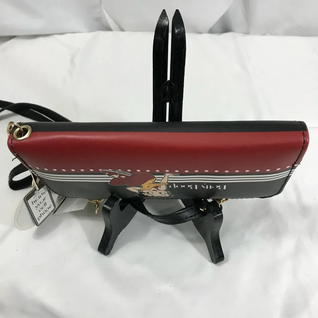Betty Boop Black and Red Women's Wallet Wristlet Crossbody NWT - Image 3