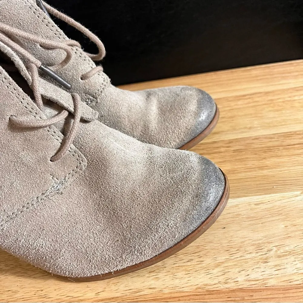 Toms Lunata Tan Burnished Heeled Ankle Boots Size‎ 8.5 - Image 3