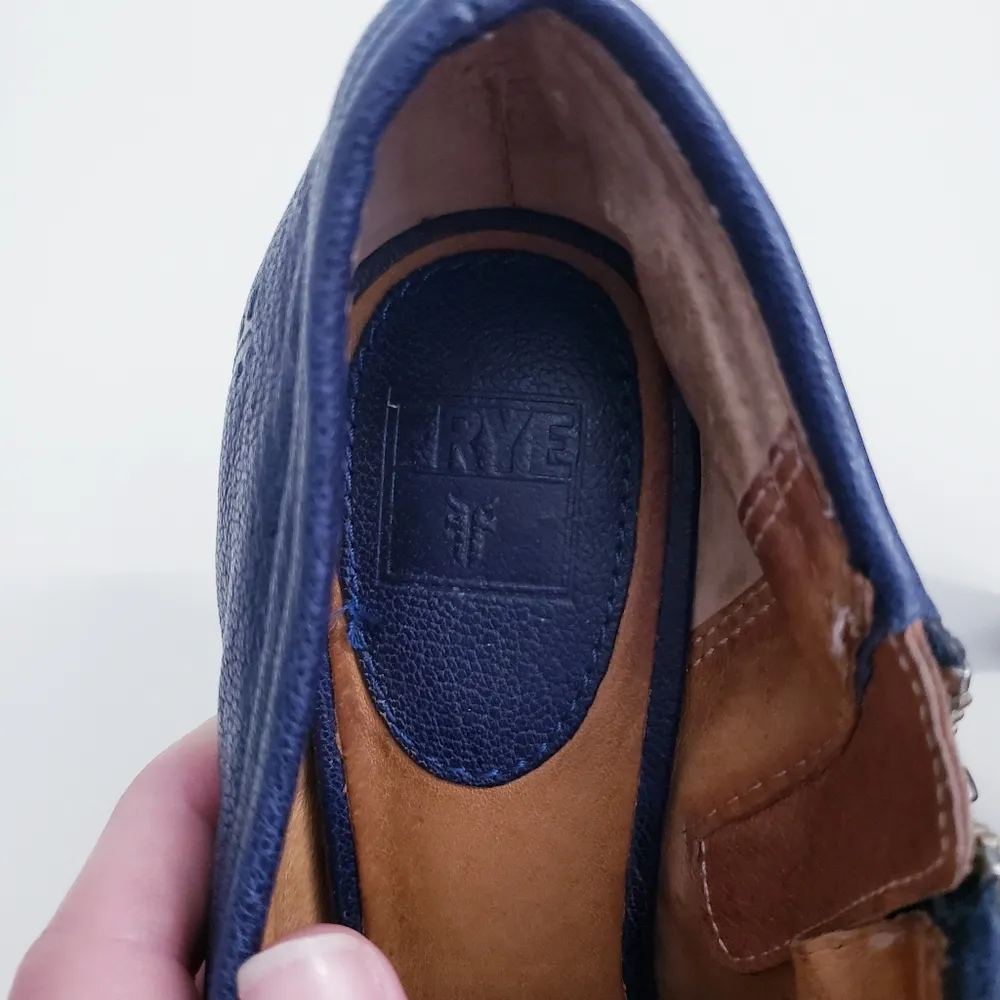 Frye  Edie Ankle Heel Pump Open Toe - Image 6