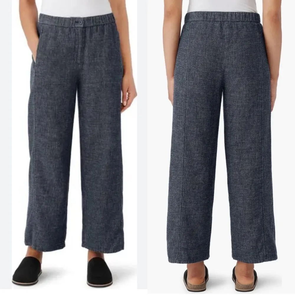 Eileen fisher hemp & organic cotton wide leg ankle pants‎ women’s size 12 - Image 2