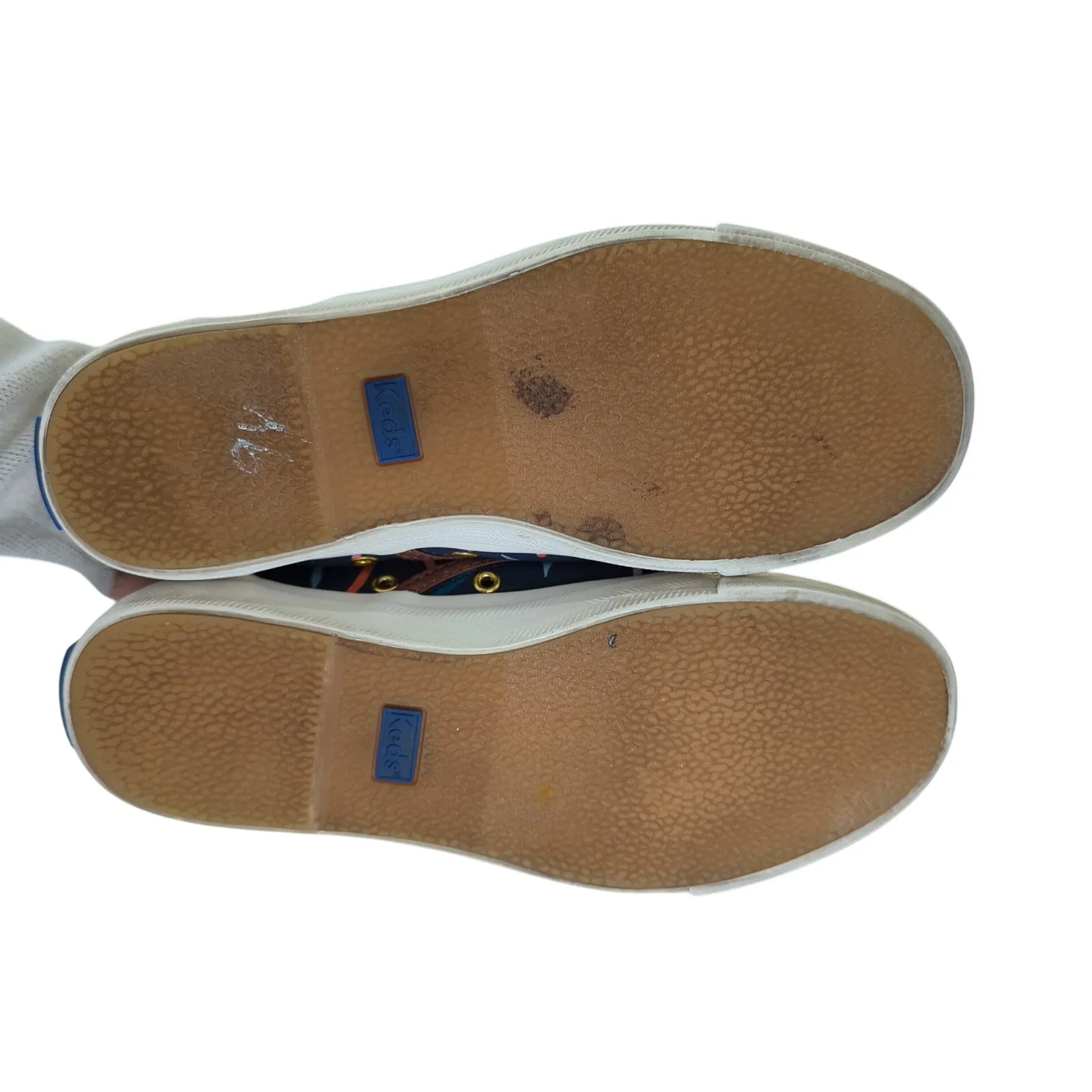 Keds Triumph Liberty Sketch Sneakers Low Top Navy Blue Colorful‎ Pencils Women 7 - Image 7