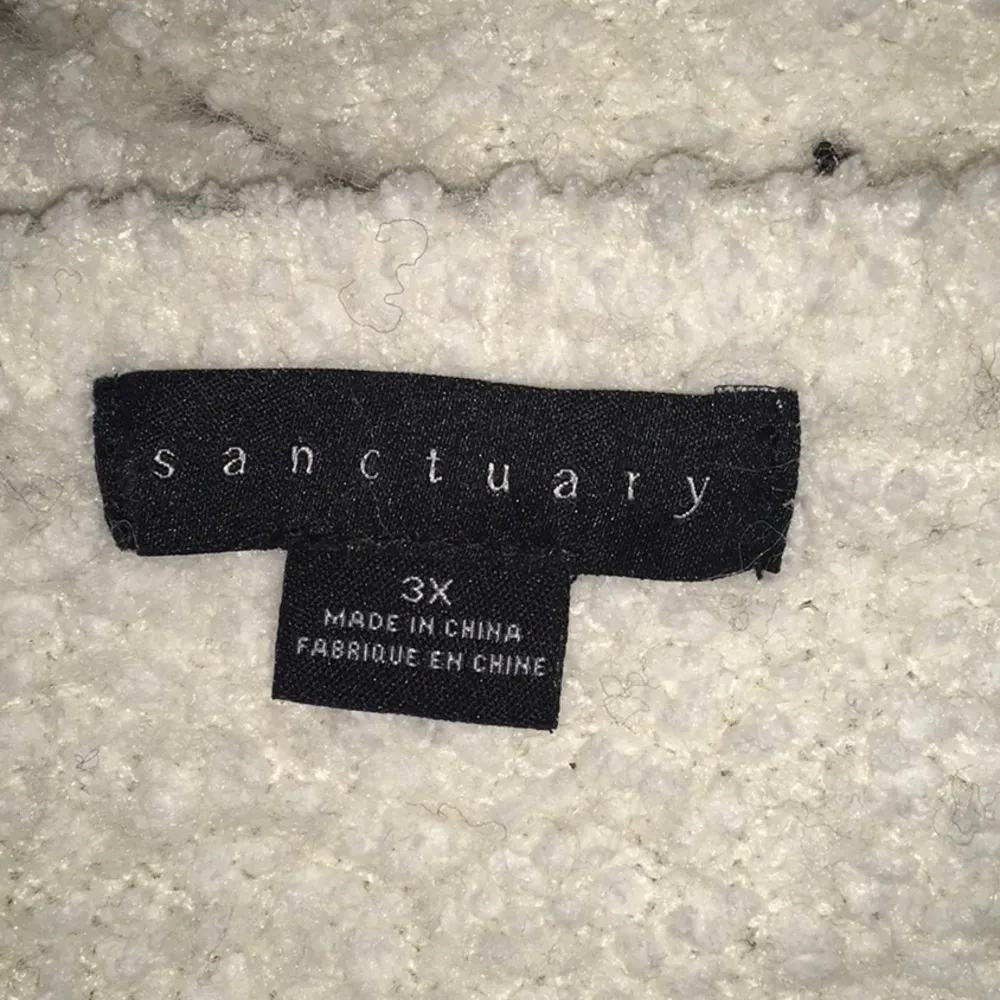 NWT Sanctuary Ivory V Neck Pullover Sweater 3X White Cream Textured Nubby - Image 4