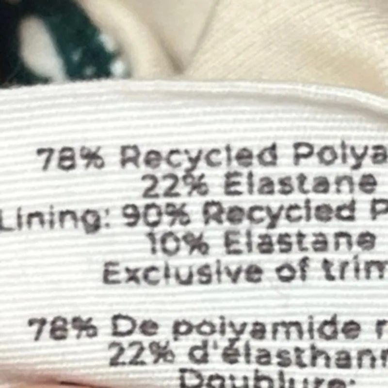 Peony Women's Black Floral Bandeau Two Piece Bikini Swimsuit Swimwear Size 6/8 - Image 6