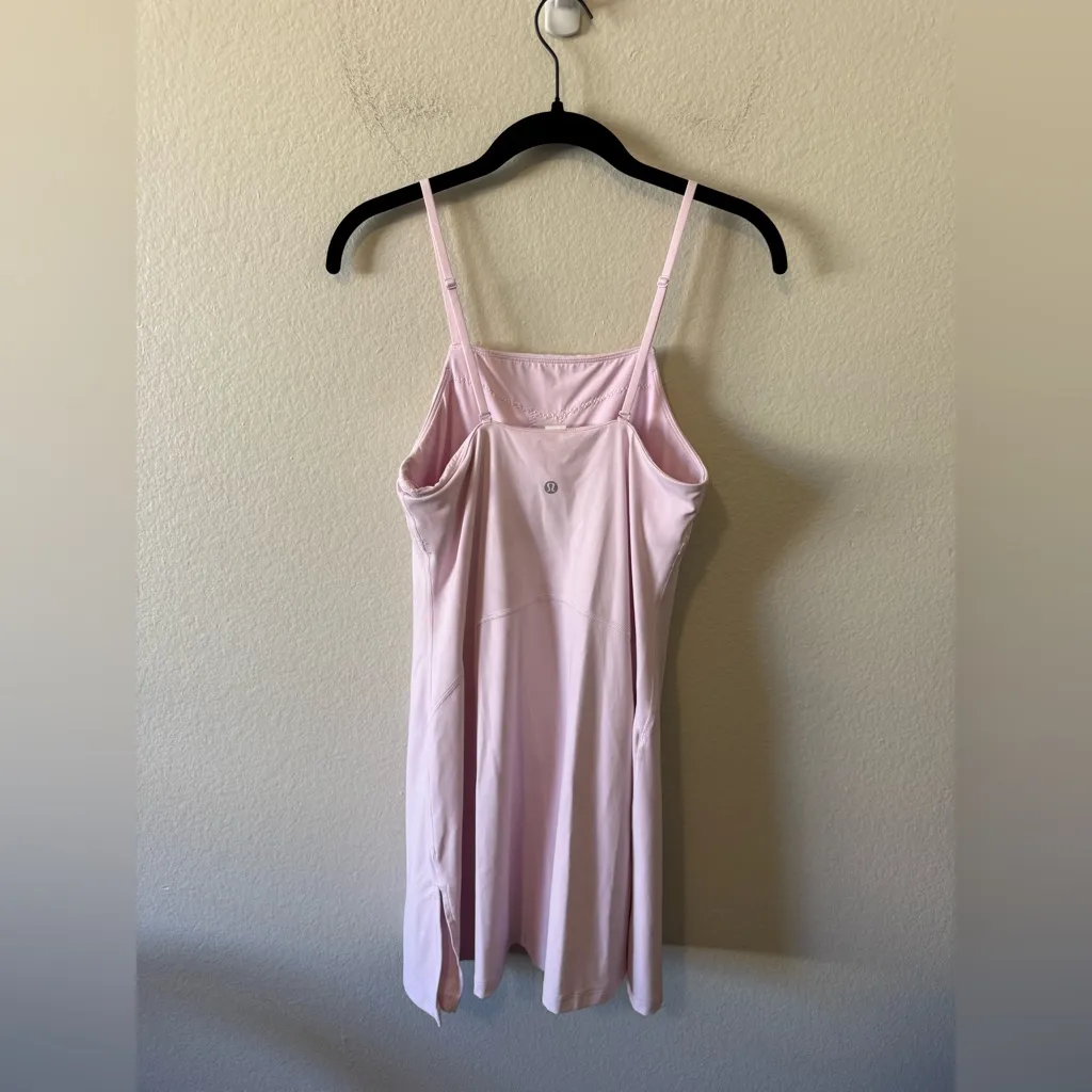 Lululemon Align Side-Slit Cami Strap Dress Pink Organza Size 8 Pickleball Yoga - Image 5