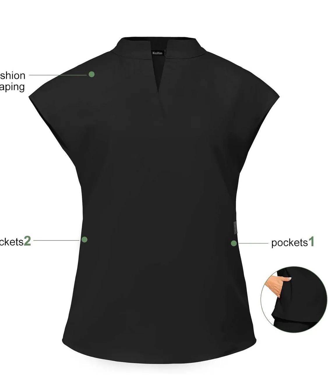 Black Scrub Jogger Set Size M - Image 2