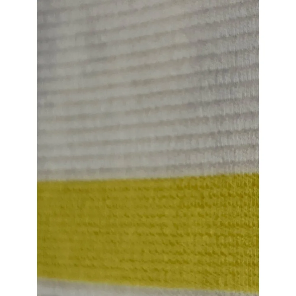 Talbots Womens Yellow & White Striped Lace-Back Blouse M Casual Everyday Wear - Image 5