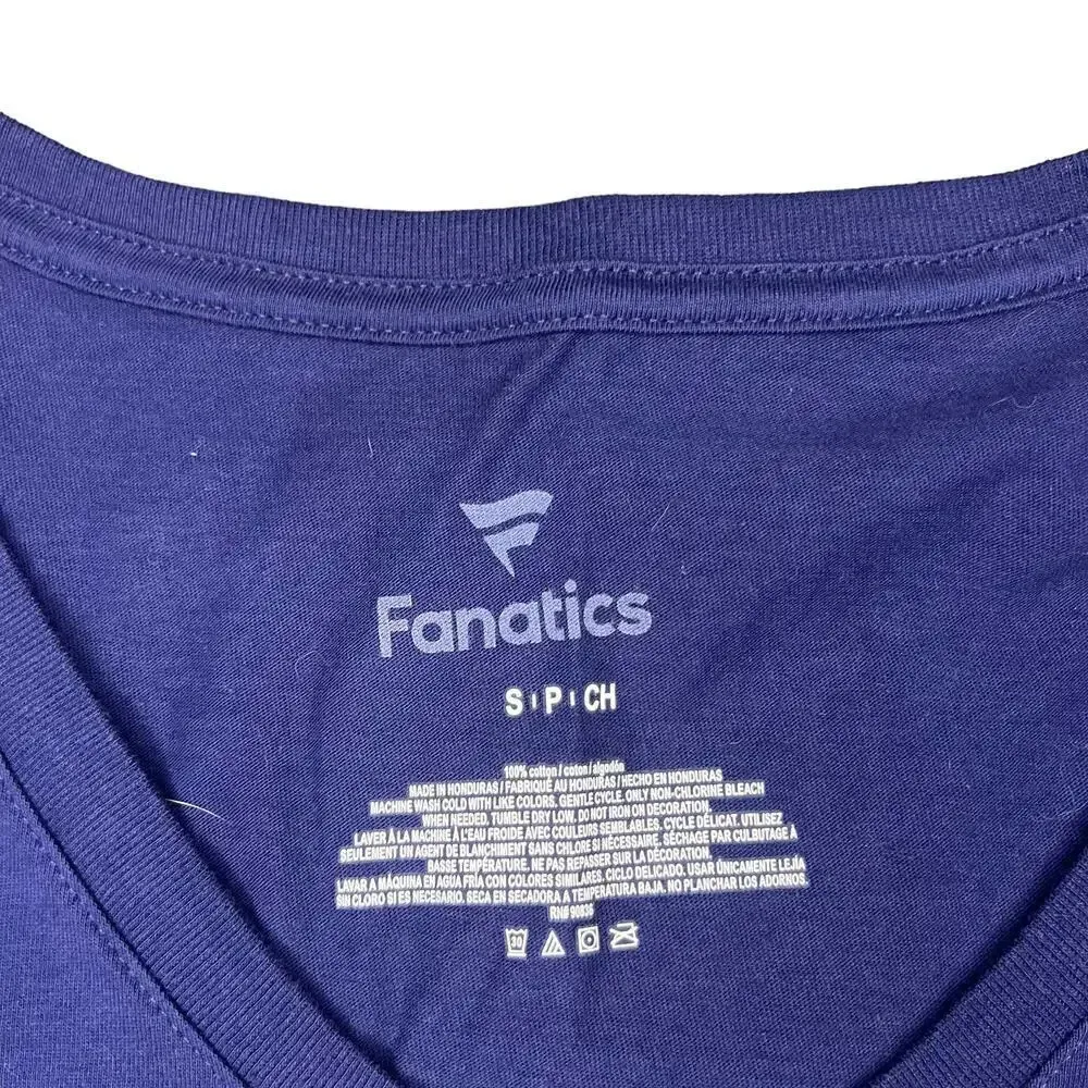 Fanatics Women's Small Villanova Wildcats Navy V-Neck Short Sleeve T-Shirt‎ - Image 3