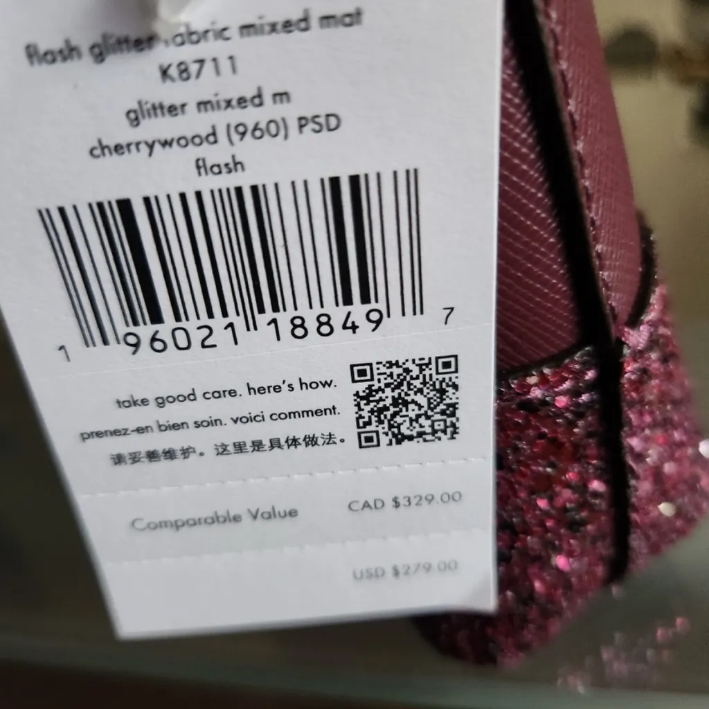 Kate Spade Pink and Brown Crossbody Bag with Glitter Accent - Image 5