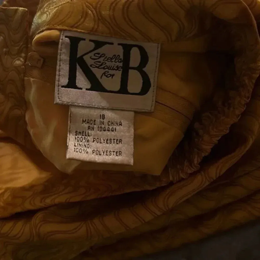 Vintage KB Stella‎ Louise for KB Jacquard Size 18 Mustard Orange - Image 4