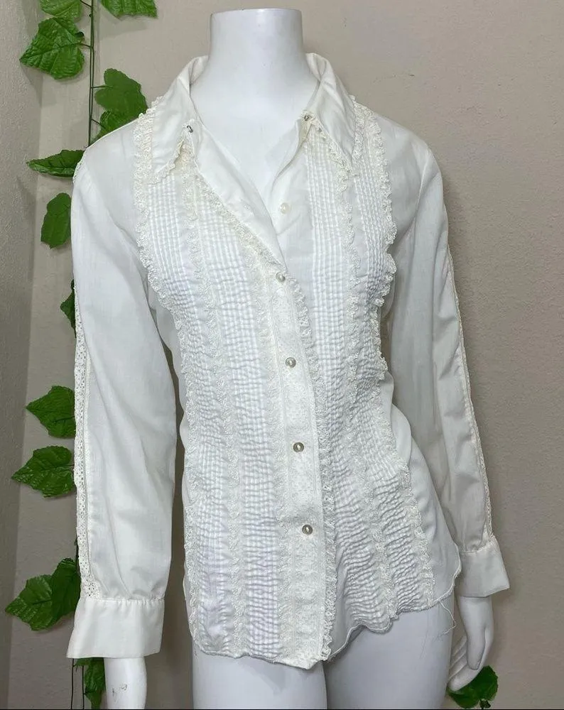 Donnkenny Vintage 90’s Button Down Blouse Size XL - Image 3
