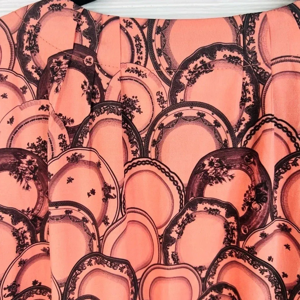 Pankaj & Nidhi for Koovs Plate Pattern Short Sleeve Shift Dress Size Small Pink - Image 10